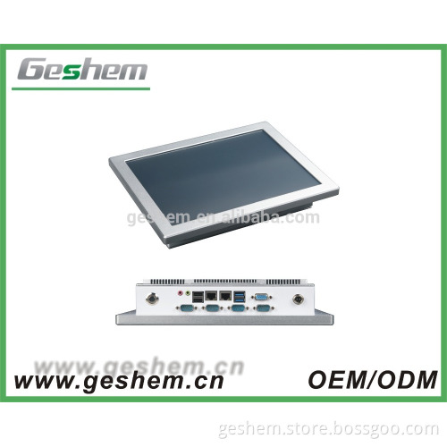 industrial computer type 12 inch embedded panel pc with 2 lan port and J1900 quad core processor